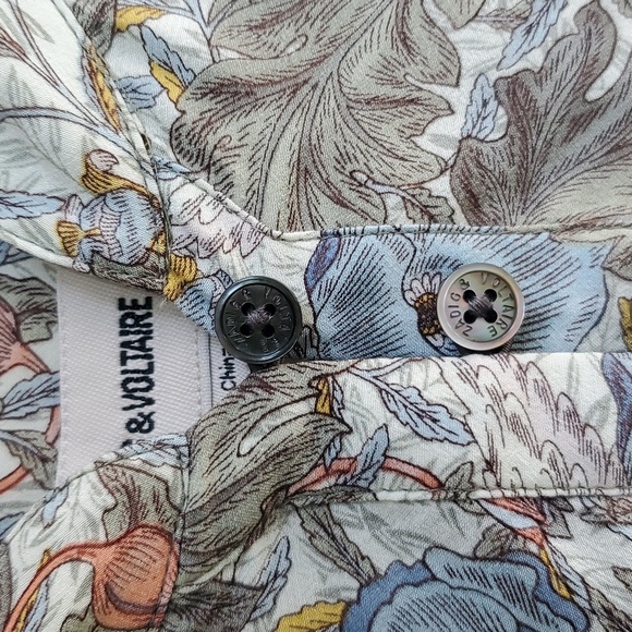 Zadig & Voltaire Diamante Blouse British Flowers size L - Picture 9 of 13